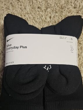 Nike Black Crew Athletic Socks - 6 Pack